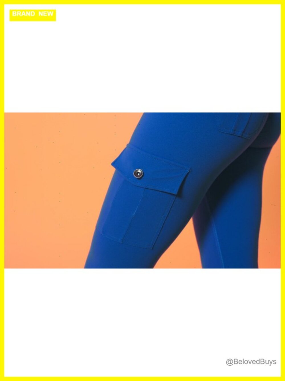 Butt Lifting Cargo Leggings High Waisted Workout Yoga Pants with Pockets Tummy - Picture 6 of 6